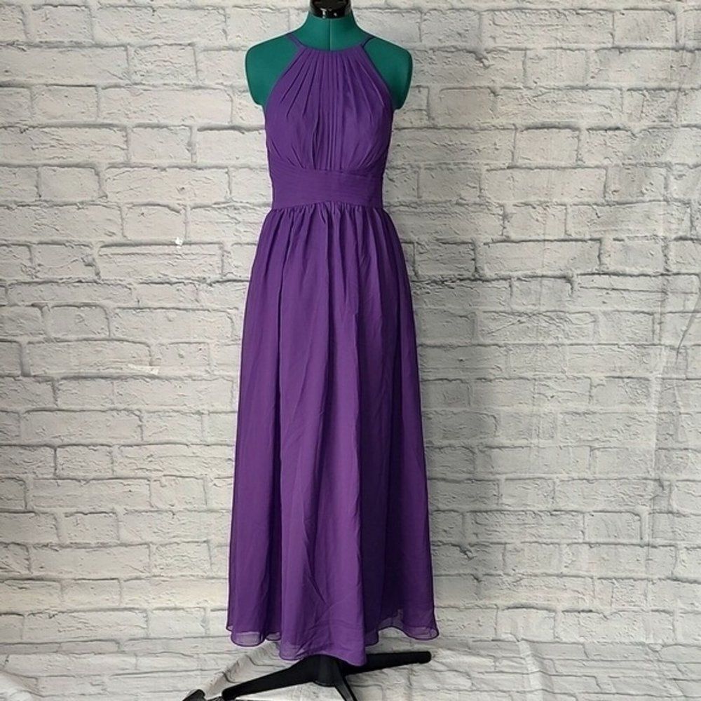 NWT Loyeloy women's purple lace up back formal / bridesmaid dress Sz Medium